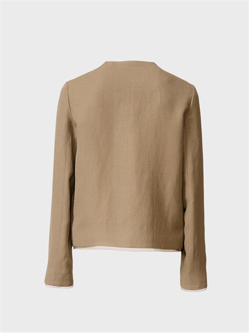 Giacca monopetto in lino e viscosa FABIANA FILIPPI | GCD276F608M1481275